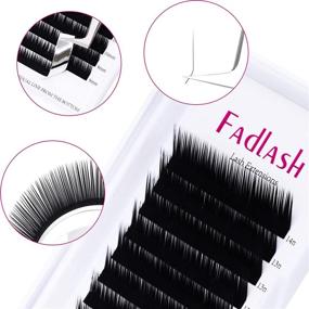 img 2 attached to 👁️ Elevate your Eyes with L Curl Eyelash Extensions, 0.10 Mix Tray 8-14mm Silk Individual Lashes - Must-Have Classic Lash Extension Supplies (0.10-L, 8-14mm Mixed)