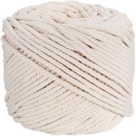 ialwiyo 3mm macrame cord | 100% cotton | 109 yards | untreated (undyed) | natural color | handmade | soft 4 ply cotton cord rope | ideal for macrame, wall hangings, plant hangers, diy crafts, and knitting logo