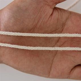 img 2 attached to Ialwiyo 3mm Macrame Cord | 100% Cotton | 109 Yards | Untreated (Undyed) | Natural Color | Handmade | Soft 4 Ply Cotton Cord Rope | Ideal for Macrame, Wall Hangings, Plant Hangers, DIY Crafts, and Knitting