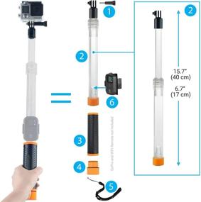 img 2 attached to 🌊 CamKix Waterproof Telescopic Pole Floating Hand Grip - GoPro Hero 8 Black, 7, 6 & more