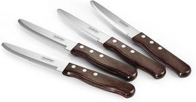 img 1 attached to Tramontina P-500DS Porterhouse Stainless Steel 4-Piece Steak 🔪 Knife Set: Premium Quality with Polywood Handle, Made in Brazil