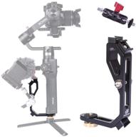 df digitalfoto universal l bracket handle gimbal accessories: mount monitor/microphone with bean grip suitable for dji ronin s, ronin sc, zhiyun crane m/2/2s, moza air 2, ak2000/4000, and other gimbal models logo