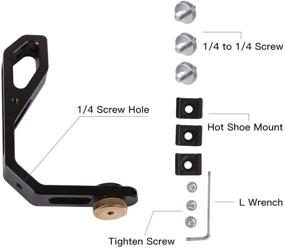 img 2 attached to DF DIGITALFOTO Universal L Bracket Handle Gimbal Accessories: Mount Monitor/Microphone with Bean Grip Suitable for DJI Ronin S, Ronin SC, Zhiyun Crane M/2/2S, Moza Air 2, AK2000/4000, and Other Gimbal Models