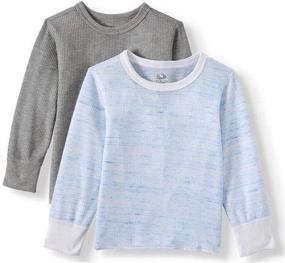 img 1 attached to 👕 Fruit of the Loom Boys' Premium 2-Pack Thermal Waffle Crew Top: Ideal Warmth and Comfort for Boys