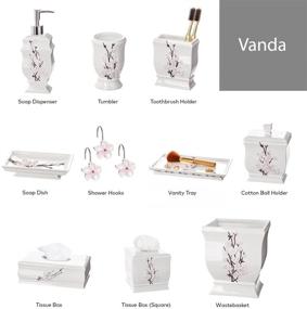 img 1 attached to 🚿 Decorative Vanda Shower Curtain Hooks – Set of 12, Creative Scents – Durable, Rust Resistant Bath Hooks with Smooth Gliding Mechanism – Ideal for Elegant Bathroom Decor, Color: White