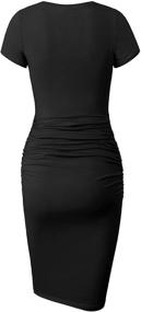 img 3 attached to Missufe Womens Ruched Sundress Bodycon Women's Clothing in Dresses