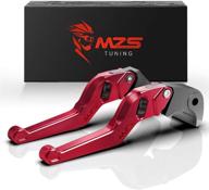 top-quality mzs me-2170 clutch brake levers: short wheel roller adjustment, unbreakable cnc red, compatible with ninja 650 er-6f z650 z900 klz1000 kle650 logo