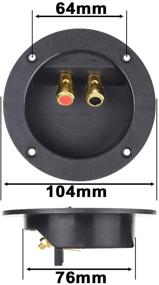 img 3 attached to 🔊 Enhance Your Audio System with Bluecell 1 Pair Double Binding Round Gold Plate Push Spring Loaded Jacks Speaker Box Terminal Cup (4.25’’)
