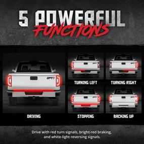 img 3 attached to 🚦 OPT7 60" Tailgate Light Bar LED Double Strips - Brake & Turn Signals for Trucks - Red & White Reverse Lights - Compatible w/ Ram, Silverado, Dodge, Chevy, Toyota, GMC, Ford, Honda