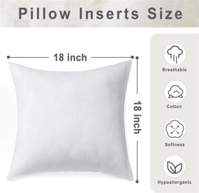 img 1 attached to Pillow Inserts Set Hypoallergenic Decorative