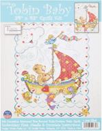 🚢 t21770 sail away baby quilt stamped cross stitch kit by tobin - enhance seo. logo