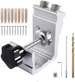 img 4 attached to Inclined Hole Positioner Pocket Jig Kit with Pocket Hole Jig Punch Locator - 25PCS Aluminum Woodworking Tools