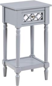 img 2 attached to Versatile and Elegant: Convenience Concepts French Country Khloe Deluxe Accent Table in Sophisticated Gray