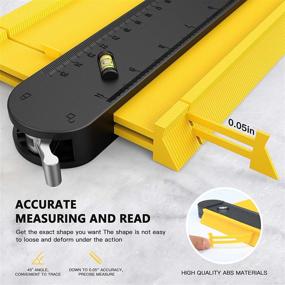 img 2 attached to 🔨 Ultimate Woodworking Tool: TWJ Lock Contour Gauge with Torpedo Level - 5&10 inch Combined Profile Gauge & Measure Ruler for Masterful Precision and Instant Templates in Woodworking and Laminate Cutting