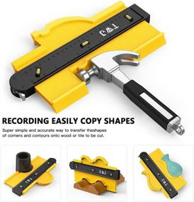 img 1 attached to 🔨 Ultimate Woodworking Tool: TWJ Lock Contour Gauge with Torpedo Level - 5&10 inch Combined Profile Gauge & Measure Ruler for Masterful Precision and Instant Templates in Woodworking and Laminate Cutting