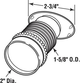 img 1 attached to 📺 High-Impact Plastic Giant Screen Viewer, Dark Gray - Prime-Line U 9918, Hole Size: 1-3/4 inches