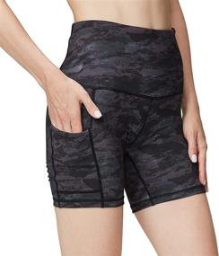 img 4 attached to ONGASOFT Women's High Waist Biker Shorts: 🩳 Pockets, Tummy Control, Yoga Workout Running Exercise Tight Shorts