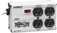 🔌 tripp lite изобара 4 розетки 230v ударопрочный защитный удлинитель: металлический, 6 футов кабель, угловой штекер (ib4-6/220) логотип