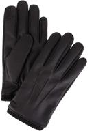 💼 premium calvin klein leather gloves - pepper: stylish warmth & durability logo