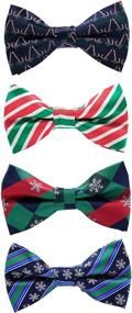 img 4 attached to GUSLESON Christmas Bowties Festival 0529 4P1 Men's Accessories for Ties, Cummerbunds & Pocket Squares