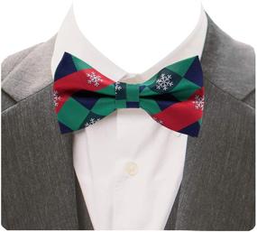img 1 attached to GUSLESON Christmas Bowties Festival 0529 4P1 Men's Accessories for Ties, Cummerbunds & Pocket Squares