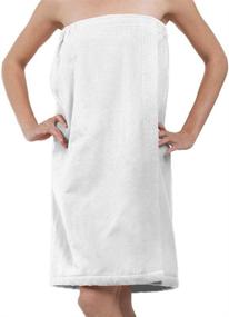 img 2 attached to Extra Large Spa Wrap Towels for Women - Terry Cotton 💆 Cover Up for Ladies' Shower - White - Size 3XL/4XL by BY LORA
