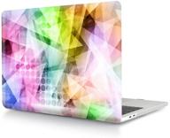 ⬛ colorful rhombus 3d design pc hard case for macbook air 13 inch (m1 a2337/a2179/a1932, 2020-2018) with retina display touch id logo