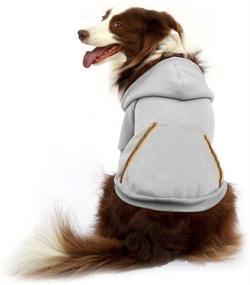 img 4 attached to Sweatshirt Charcoal Harness Reflective Pullover Dogs and Apparel & Accessories