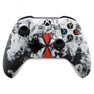 extremerate biohazard soft touch grip front housing shell faceplate for xbox one x & one s controller model 1708 - controller not included logo