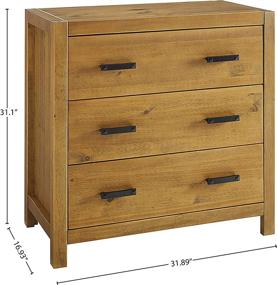 img 1 attached to 🛏️ Stone & Beam Rustic 3-Drawer Bedroom Dresser: Oak Finish at 31.9"W - Top Amazon Brand Option