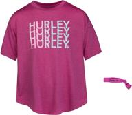 hurley girls graphic t-shirt x large 👚 - stylish tops, tees & blouses for girls logo