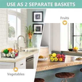 img 1 attached to 🍎 Detachable Countertop Fruit Basket for Organized and Fresh Vegetables