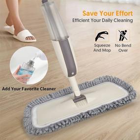 img 1 attached to 🧹 MEXERRIS Microfiber Spray Mop: Versatile Floor Cleaning Solution with 360° Rotatable Head and Refillable Bottle