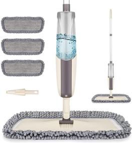img 4 attached to 🧹 MEXERRIS Microfiber Spray Mop: Versatile Floor Cleaning Solution with 360° Rotatable Head and Refillable Bottle