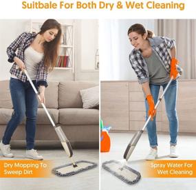 img 2 attached to 🧹 MEXERRIS Microfiber Spray Mop: Versatile Floor Cleaning Solution with 360° Rotatable Head and Refillable Bottle