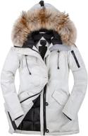 hsnw women's winter jacket | girls winter coats | ski jacket women | white snow jacket | waterproof & windproof логотип