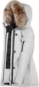 img 2 attached to HSNW Women's Winter Jacket | Girls Winter Coats | Ski Jacket Women | White Snow Jacket | Waterproof & Windproof