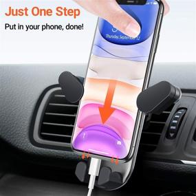 img 3 attached to 🚗 TORRAS Ultra Quick Auto Clamping Car Phone Holder Mount: Secure Air Vent Phone Holder for iPhone 12, Galaxy S20 & More