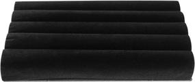img 1 attached to 💍 Jewelry Showcase Storage Displays - Black Velvet Ring Trays with Accessory Foam Pads for Home Organization & Decoration (2 Pack)