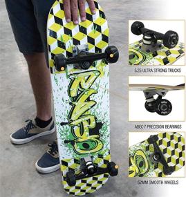 img 1 attached to 🛹 rabd Skateboard: Complete Standard Street Cruiser 31” x 8” Board for Beginners Intermediate - Made in The USA - Top Choice for Skaters!