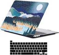 🖥️ фирменный чехол для macbook pro 13 дюймов lanbailan и накладка на клавиатуру - художественный пейзаж 2020-2016 гг. логотип