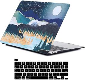 img 4 attached to 🖥️ LanBaiLan MacBook Pro 13 inch Hardshell Case & Keyboard Cover - Art Scenery 2020-2016 Release