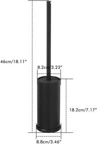 img 3 attached to 🚽 Stylish and Durable Black Round Toilet Brush Holder with Long Handle – 304 Stainless Steel Toilet Bowl Scrubber for Bathroom Cleaning