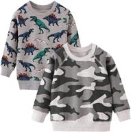 azalquat crewneck sweatshirt long sleeved dinosaurs boys' clothing : fashion hoodies & sweatshirts logo