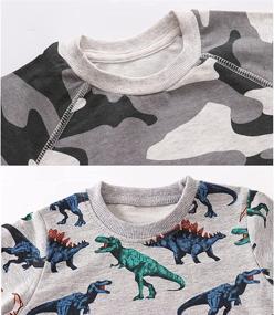 img 2 attached to Azalquat Crewneck Sweatshirt Long Sleeved Dinosaurs Boys' Clothing : Fashion Hoodies & Sweatshirts