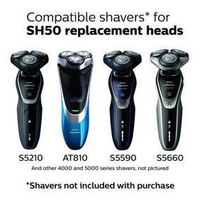 img 1 attached to 🪒 Upgrade Your Grooming Routine: SH50 Replacement Heads for Philips Norelco Shavers Series 5000, AquaTouch, PowerTouch - Enhanced OEM SH50 Heads