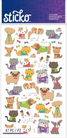 img 1 attached to 🐾 Adorable Sticko Classic Tiny Cats & Dogs Stickers - Perfect for Pet Lovers!