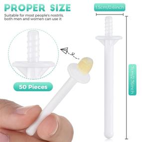 img 3 attached to Plastic Nose Wax Sticks Applicators Rods for Nostril Cleaning & Hair Removal (50-Pack)