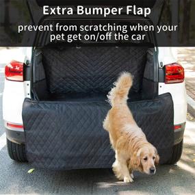 img 1 attached to 🐶 Durable 600D Oxford Cloth SUV Cargo Liner - Waterproof Dog Cover with Bumper Flap Protection - Washable & Bonus Carry Bag - 12 Month Warranty