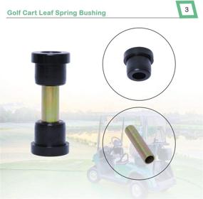 img 1 attached to 🔧 High-Quality Podoy Leaf Spring Bushing Kit for EZGO TXT and Medalist Golf Carts (94+), Gas and Electric – Replacement 70291-G01, 70289-G02, 12-006 (12 Bushings + 6 Sleeves)